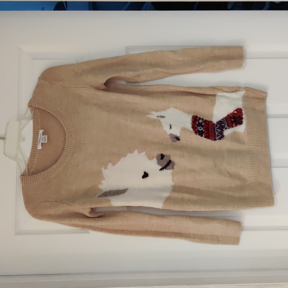 Cute llama maternity sweater